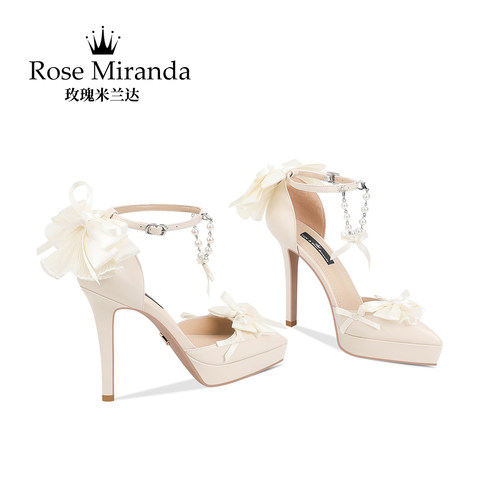 玫瑰米兰达RoseMiranda纪念时刻高跟鞋时尚厚底超高跟防水台婚鞋