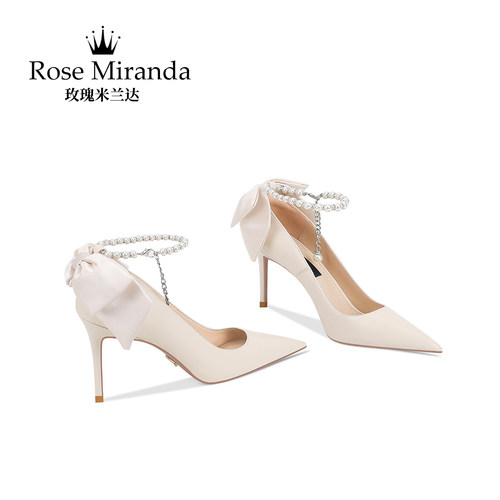 玫瑰米兰达RoseMiranda高跟鞋婚鞋法式气质婚礼伴娘单鞋女