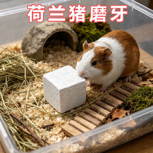 荷兰猪专用火山岩磨牙石磨牙豚鼠洁齿加钙解闷神器天然玩具磨爪