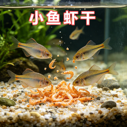 观赏鱼专用虾干食物鱼干面包虫干食用爬宠粮食冻干宠物零食营养
