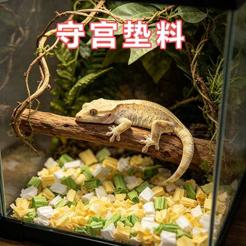守宫专用垫料垫材爆米花纸粒除臭吸水干燥造景打底用品彩色四季