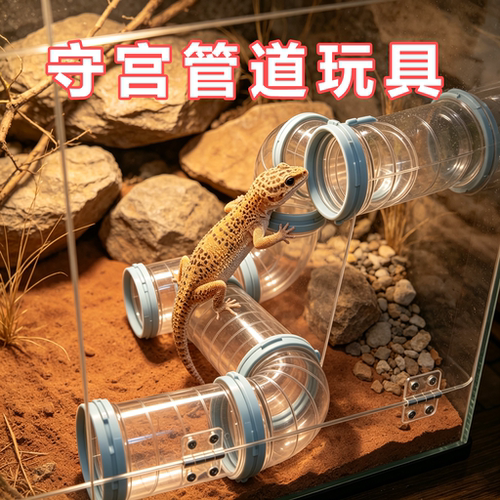 守宫专用管道套装金丝熊DIY外接浴室迷宫隧道小宠玩具造景装饰