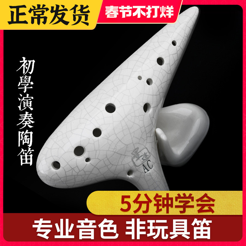 演奏型十二孔陶笛12孔专业初学乐器便携式AC调中音学生入门六6孔
