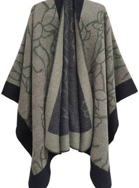 shawl large jacquard totem 时尚大披肩斗篷旅游空调盖毯男女款