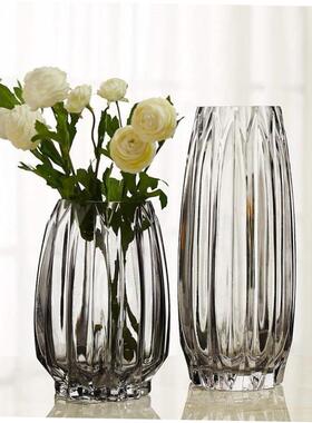 2pcs Simple glass vase lily device living room large flower