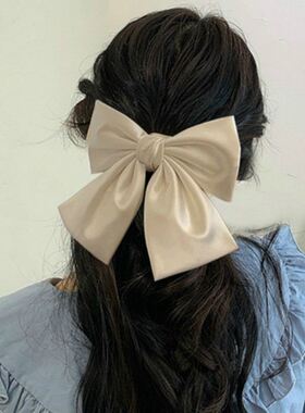 Oversized Bow Hair Accessories Fashion Satin Ribbon Hairpins