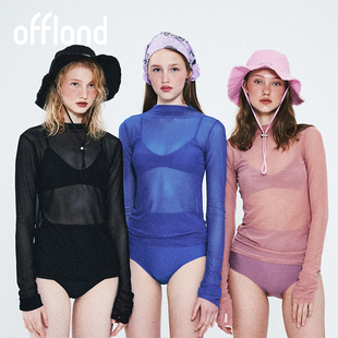 三件套装 Offland Freckle分体网纱长袖 Waterandothers 周雨彤同款