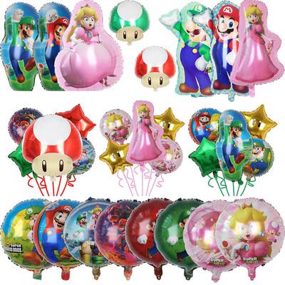 Mario Game Theme Aluminum Film Balloon Set Children'