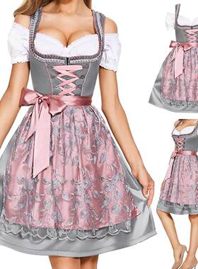 Women German Dress Bavarian Clothes Oktoberfest Beer Dirndl