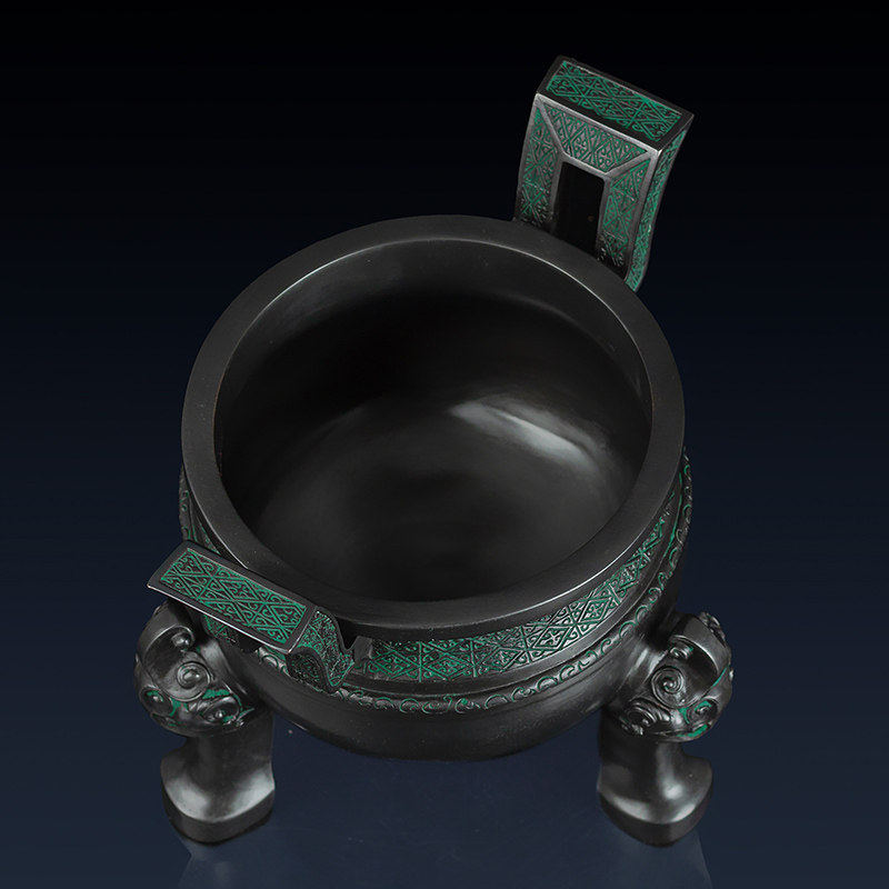 楚大鼎复古100cm办公室礼品桌面摆件三足仿古铜炉工艺品,家居饰品,桌面摆件,淘宝优惠券,粉丝福利购,淘宝优惠卷