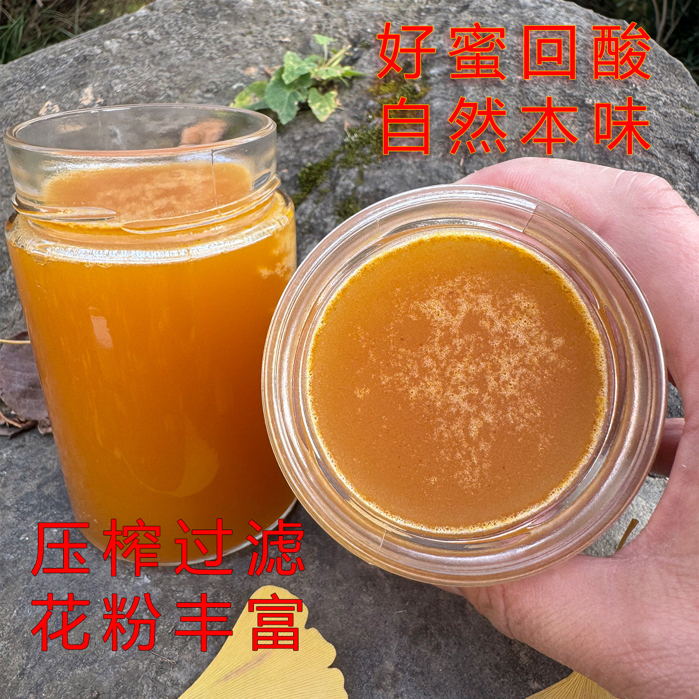秦岭野生土蜂蜜蜂巢蜜老巢蜜纯正土蜂蜜结晶蜜压榨过滤原蜜无添加