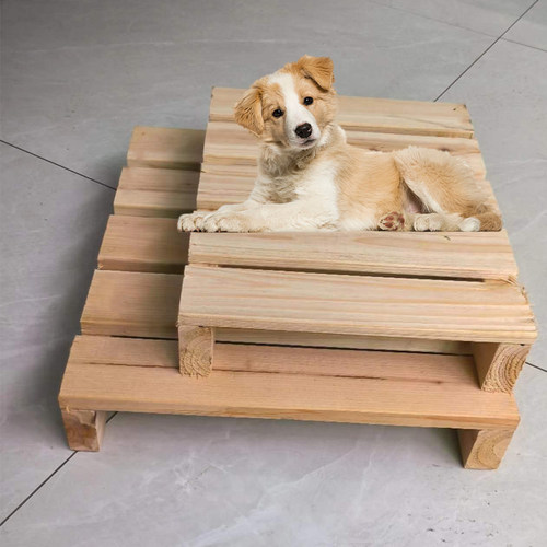 实木狗窝狗床四季通用猫窝犬窝狗床榻榻米金毛泰迪大中小型宠物窝