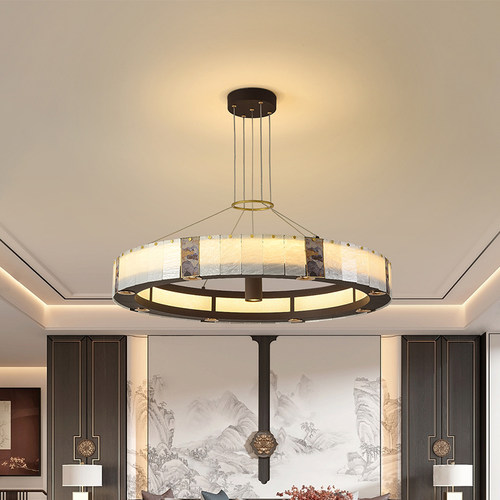 展厅轻奢新中式包间吊灯中国风包厢灯饭店湘菜馆包房雅间带射酒店