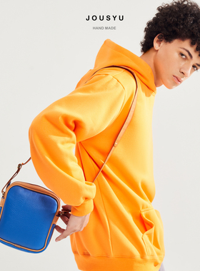 JOUSYU意大利植鞣牛皮手工邮差包小方包复古斜挎包单肩包多色胸包