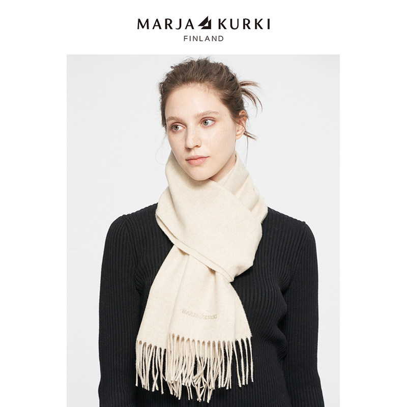 MARJAKURKI玛丽亚古琦意大利进口羊毛围巾女冬男女同款  平川放歌