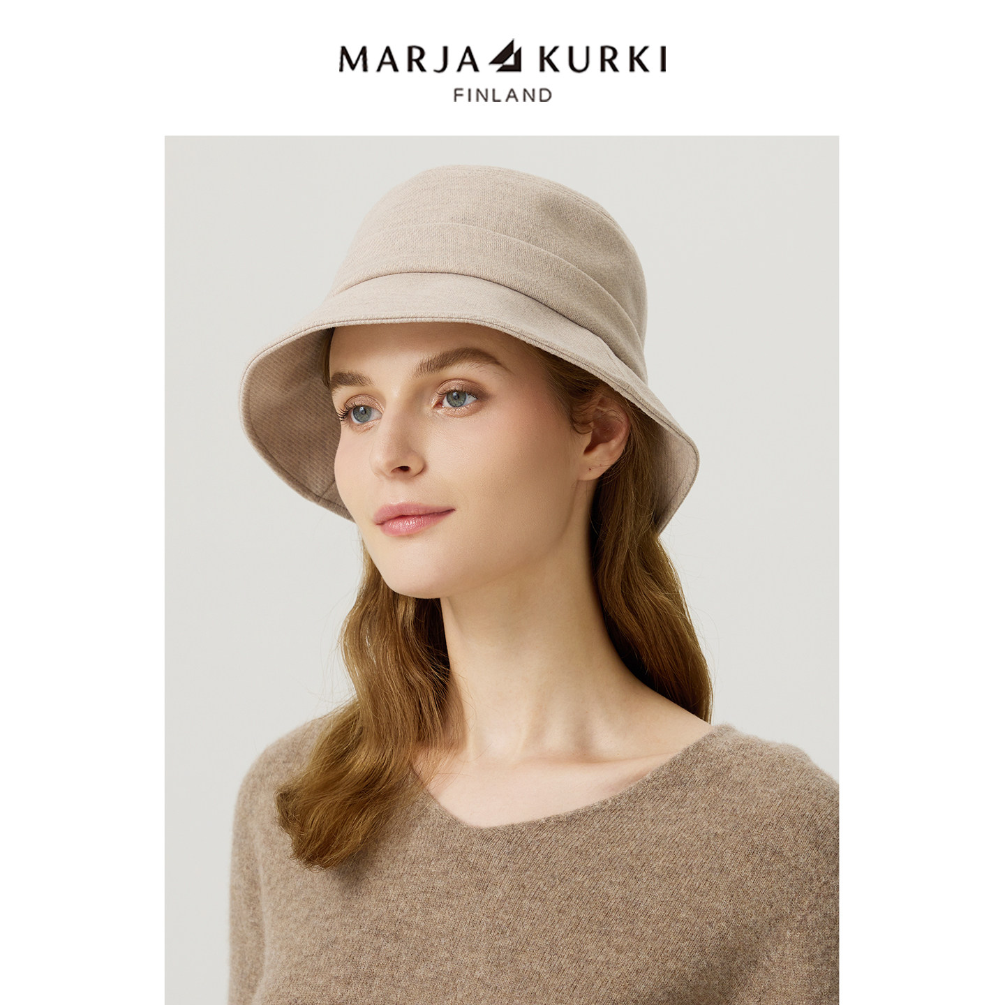 MARJAKURKI玛丽亚古琦大头围渔夫帽女秋冬季时尚百搭休闲帽子盆帽