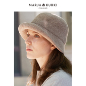 MARJAKURKI玛丽亚古琦黑色羊毛呢子渔夫帽时尚 百搭女士礼帽子冬季