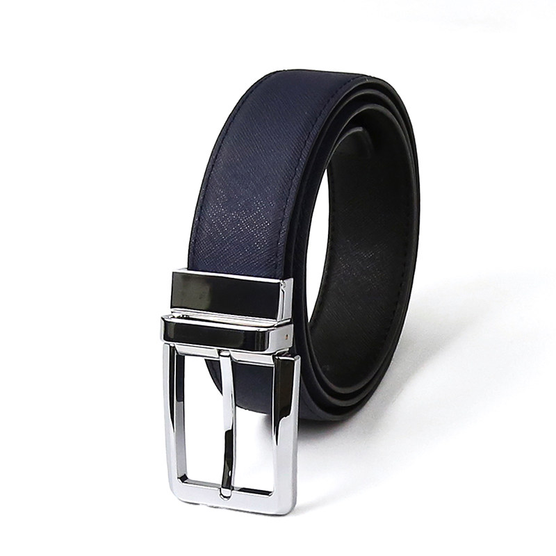 marjakurki玛丽亚古琦黑色牛皮商务双面旋转扣头皮带男 7dd9d0338