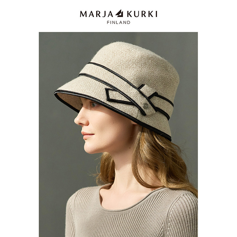 MARJAKURKI玛丽亚古琦法式优雅纯羊毛帽子女秋冬渔夫帽盆帽大帽围,服饰配件/皮带/帽子/围巾,帽子,淘宝优惠券,粉丝福利购,淘宝优惠卷