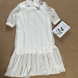 2025年夏季新款刺绣匹马棉连衣裙女款轻薄纯棉文艺复古浪漫大摆裙