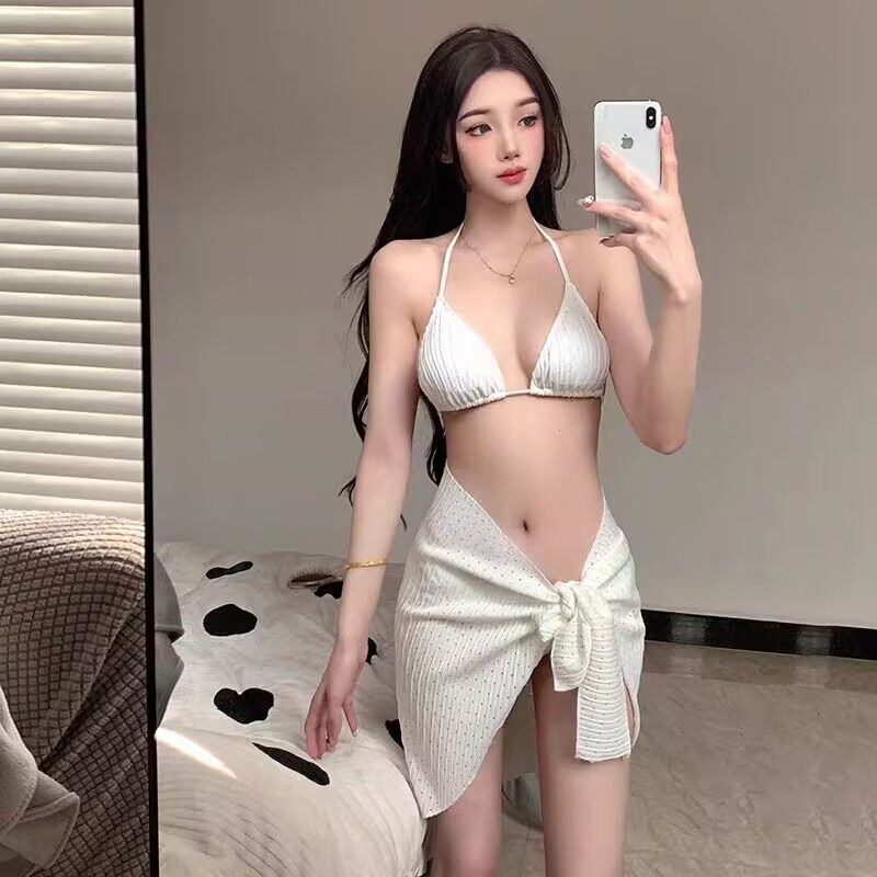 泳衣女款比基尼高级感分体纯欲风2023新款夏季性感网红同款沙滩裙