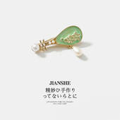 新中式 创意玫瑰花琵琶发夹古风超仙侧边夹刘海夹碎发夹子发卡头饰