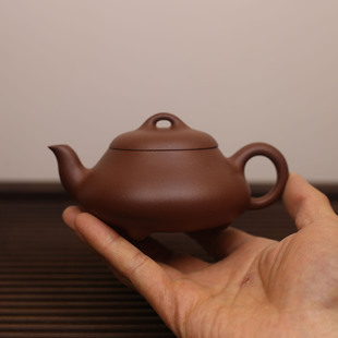 格昌 汉棠石瓢紫砂茶壶原矿底潮青50目14孔220CC何老师半手工精制