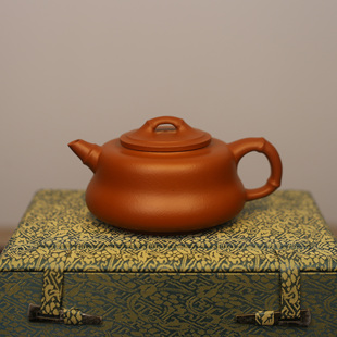 格昌 9孔半手工精制福禄紫砂壶 竹节葫芦200cc原矿小红泥经典