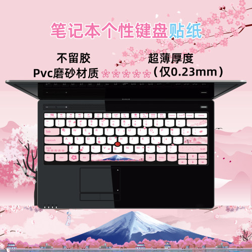 适用于联想 Thinkpad T14 新款键盘贴纸防磨防油光个性卡通防指纹