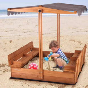 儿童宝宝沙坑池定制玩沙工具玩具防水晒幼儿园户外沙水区定做尺寸