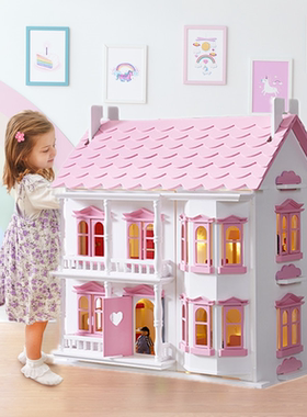 工厂出口欧美仿真娃娃屋过家家豪华女孩小房子玩具屋dollhouse