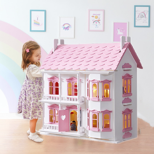 工厂出口欧美仿真娃娃屋过家家豪华女孩小房子玩具屋dollhouse