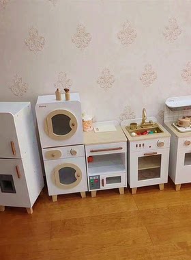 韩国kienvy儿童过家家厨房玩具木制质声光出水做饭厨具幼儿园新款