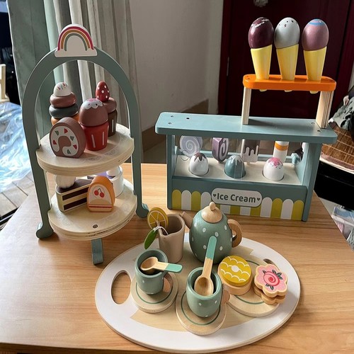 新款木质环保益智点心套装