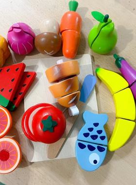 CPC 木制儿童过家家仿真水果蔬菜切切乐早教益智玩具玩具