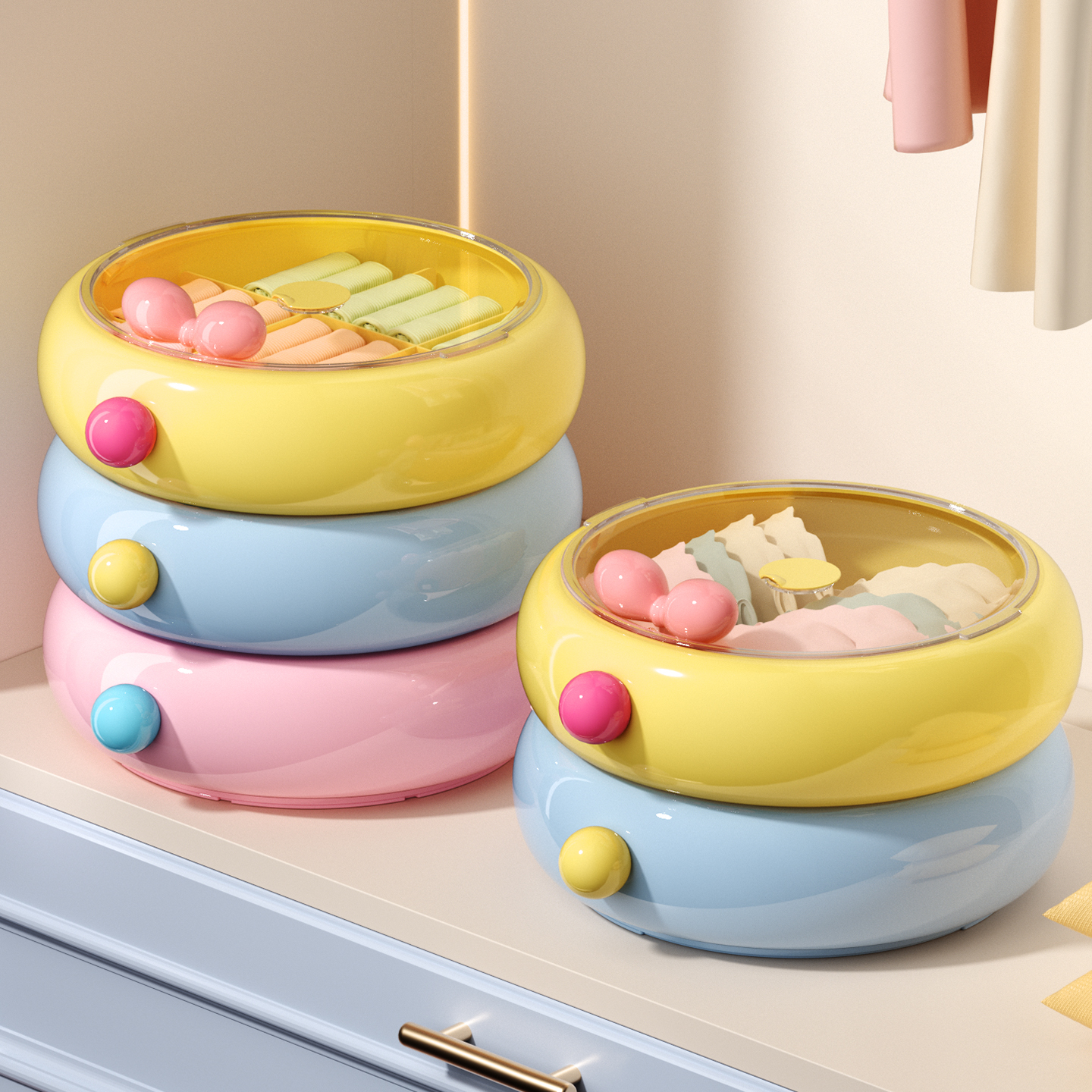 内衣收纳盒多巴胺分格整理神器