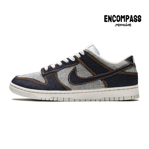 NIKE/耐克 Dunk Remake 蓝色 牛仔丹宁贴布 男女休闲鞋 ENCOMPASS