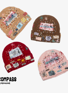 ENCOMPASS Remake 原宿风 Acubi 复古街头 Y2K撞色针织男女毛线帽