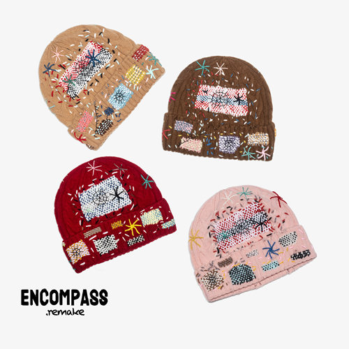 ENCOMPASS Remake 原宿风 Acubi 复古街头 Y2K撞色针织男女毛线帽