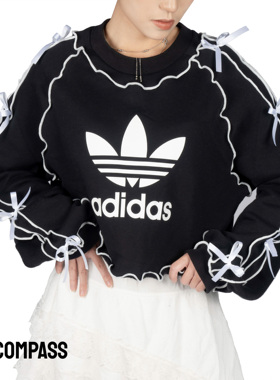 adidas Remake 芭蕾风 蝴蝶结 Blokecore 短款卫衣 ENCOMPASS