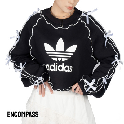 adidas Remake 芭蕾风 蝴蝶结 Blokecore 短款卫衣 ENCOMPASS