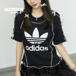 adidas 三叶草 Remake 芭蕾风 蝴蝶结 Blokecore 短款T ENCOMPASS