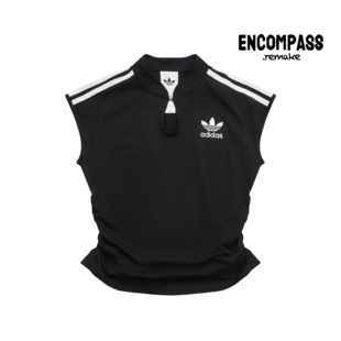 Adidas三叶草Remake 立领新中式Jerseyfit辣妹风无袖T恤ENCOMPASS