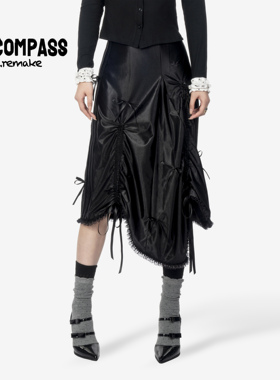 Adidas 三叶草 Remake 抽褶蝴蝶结绑带蕾丝 坠感半身裙 ENCOMPASS