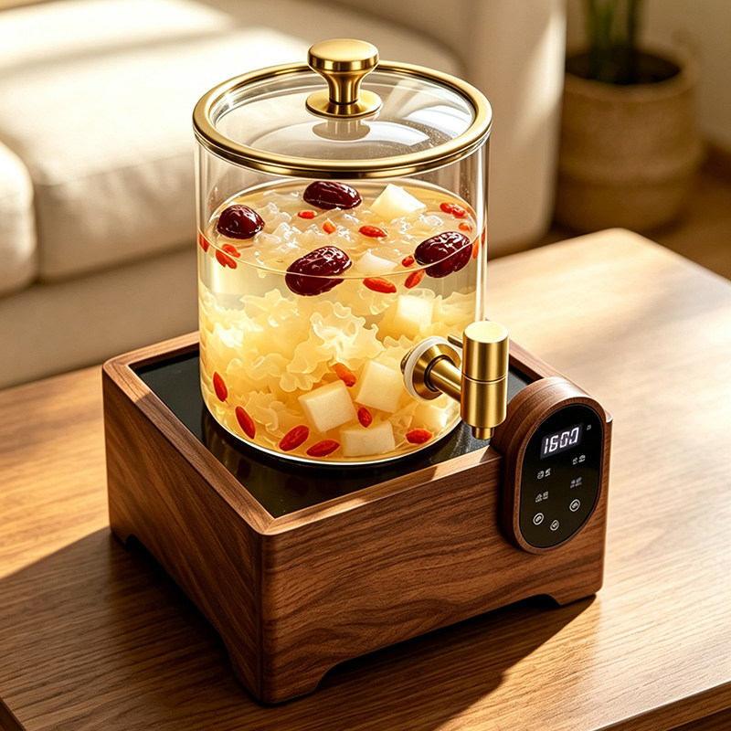 电陶炉煮茶器大容量商用餐厅前台冷水果花茶玻璃壶烧水保温泡茶桶