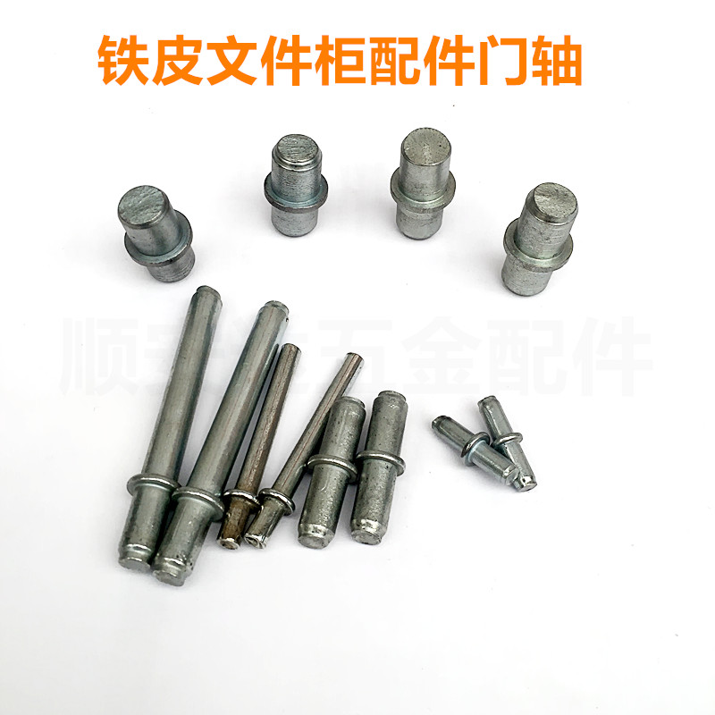 铁皮文件柜配件门轴镀锌铁门柱更衣柜门栓带弹簧合页门销柜门配件