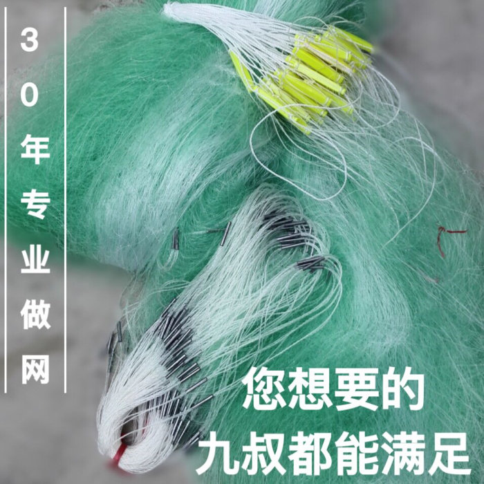 海网水库网江网高网三层渔网丝网粘网捕鱼鲫鱼鲤鱼鲢鱼网沉网浮网