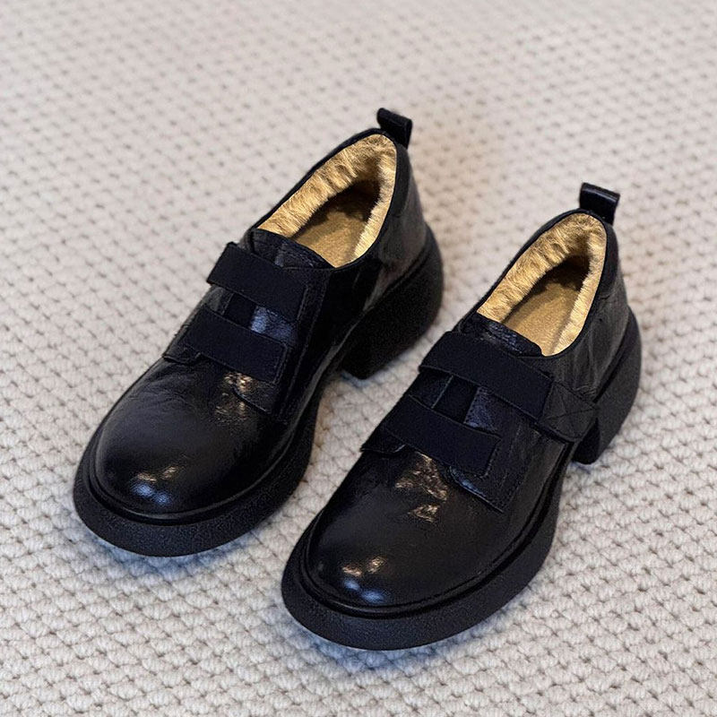 复古单鞋女一脚蹬加绒保暖毛毛鞋女2026春秋新款英伦风乐福鞋棉鞋,女鞋,深口单鞋,淘宝优惠券,粉丝福利购,淘宝优惠卷