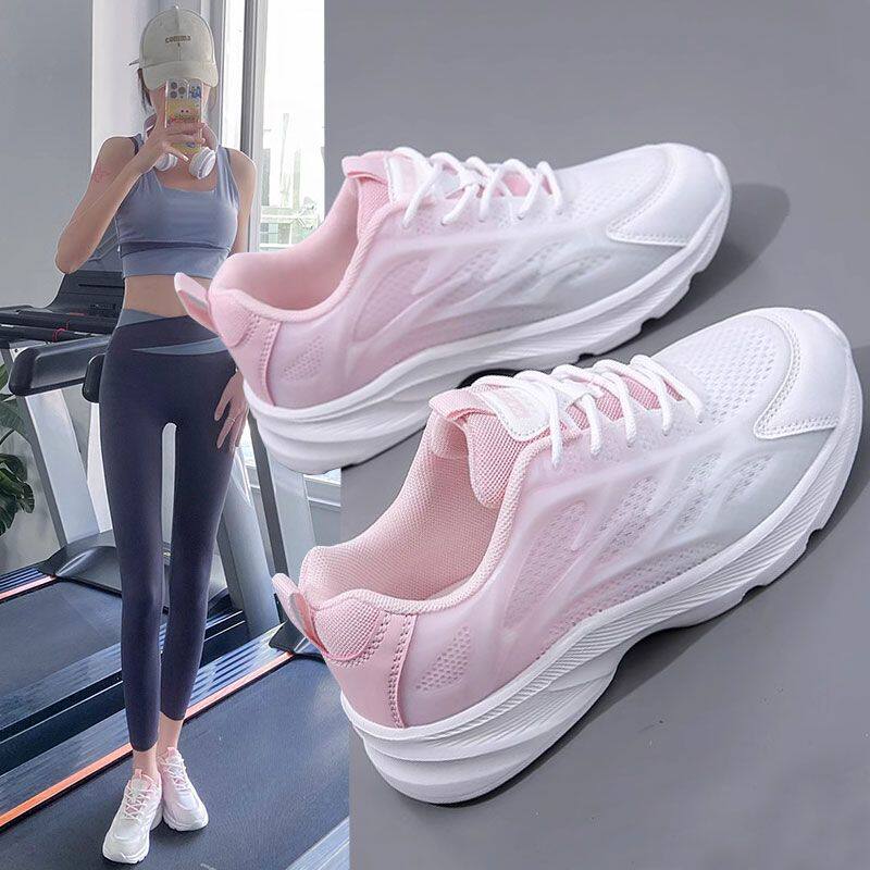 运动鞋女款2026新款爆款春季网面透气女鞋学生轻便软底减震跑步鞋