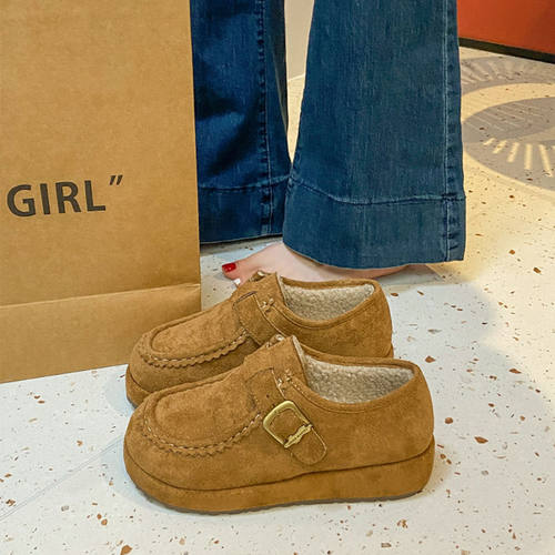 厚底内增高加绒全包勃肯鞋保暖